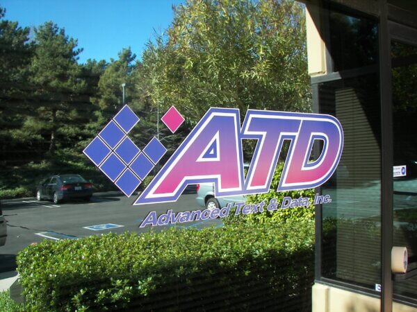 ATD logo on exterior window